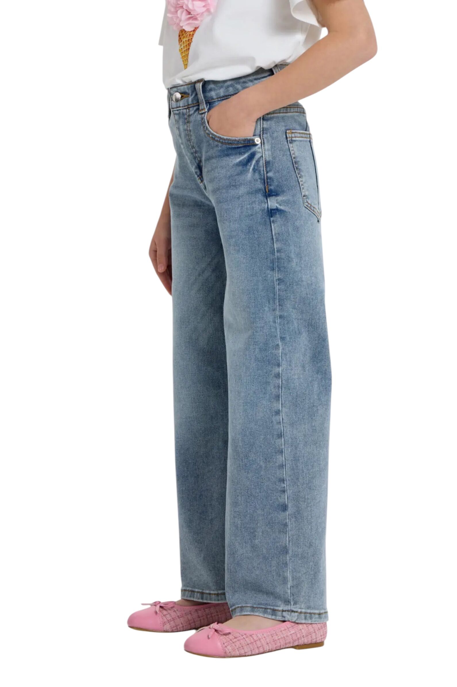 Джинсы дев. АРТ.15.134,гол,хл-пэ-спан