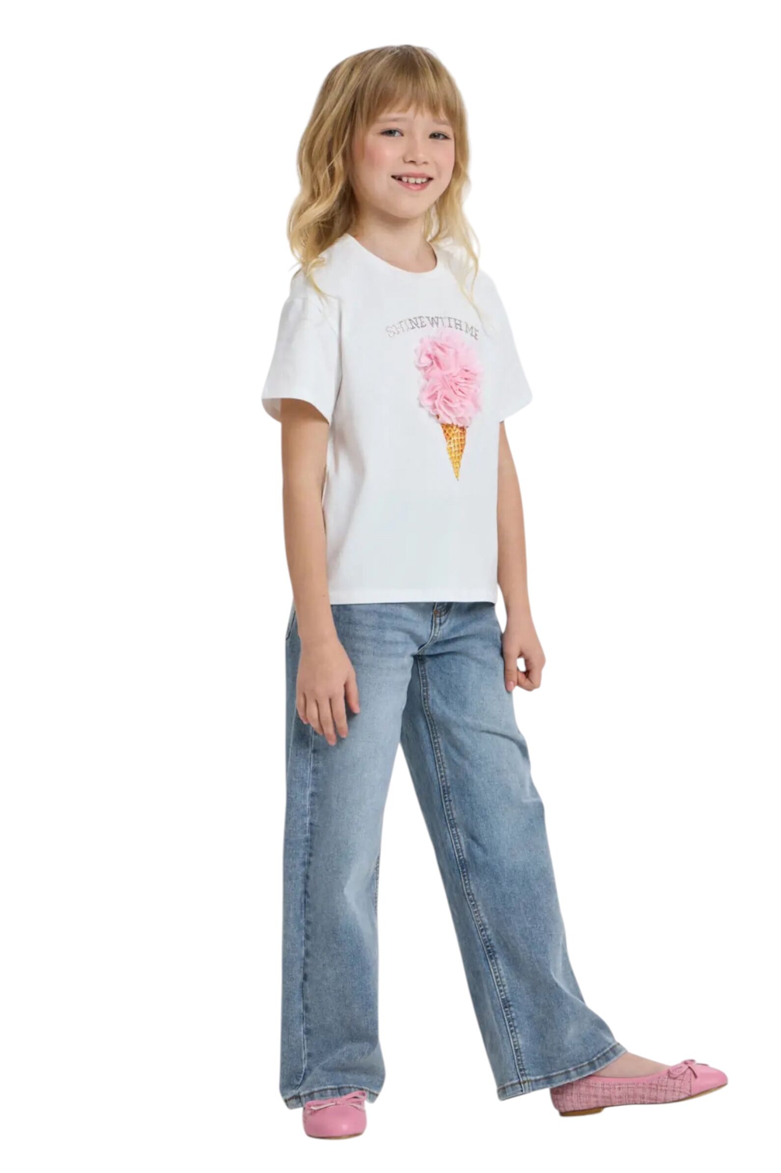 Джинсы дев. АРТ.15.134,гол,хл-пэ-спан