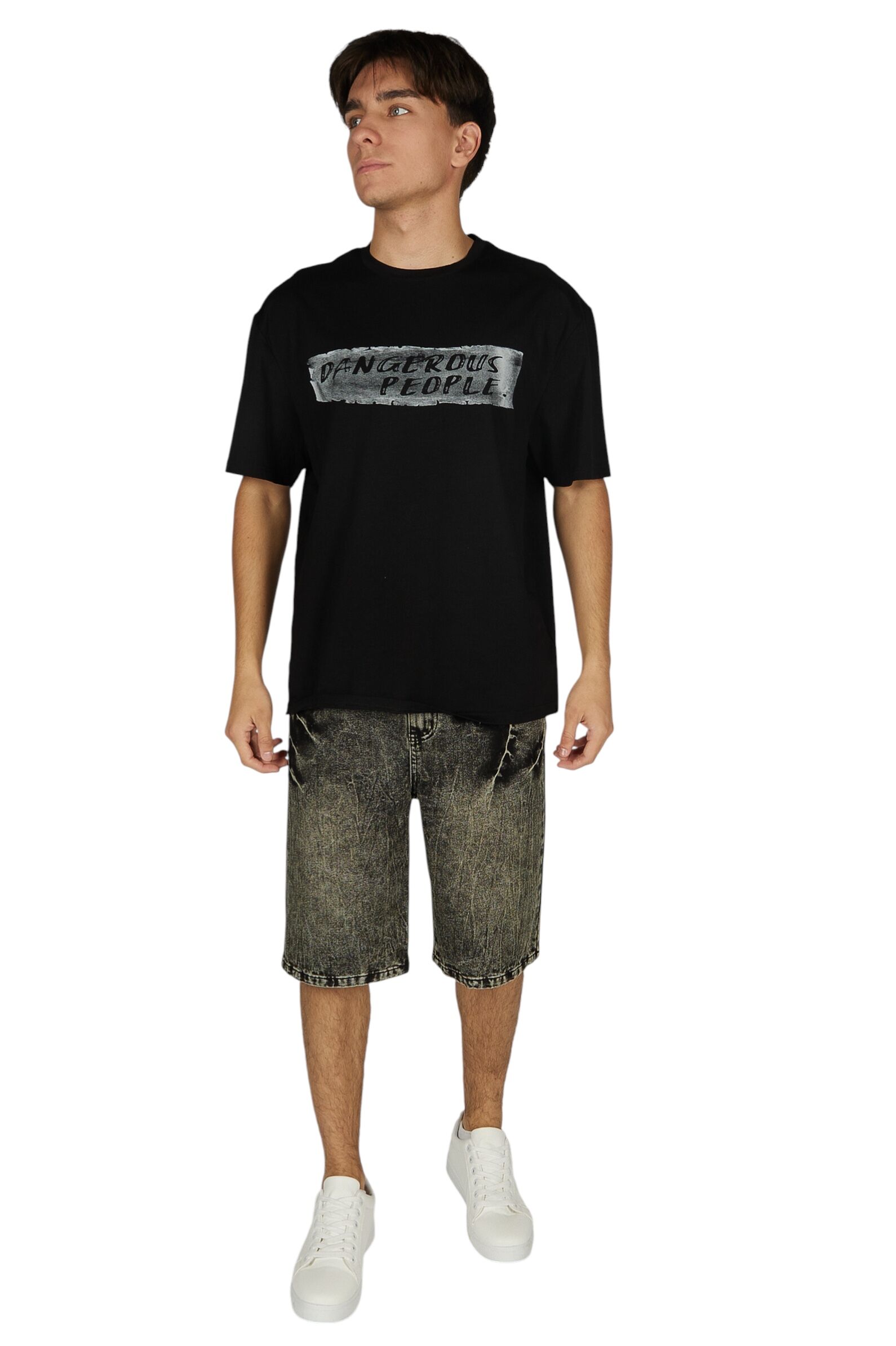 Футболка АРТ.B-TS36033,чер-бел,хл-эл