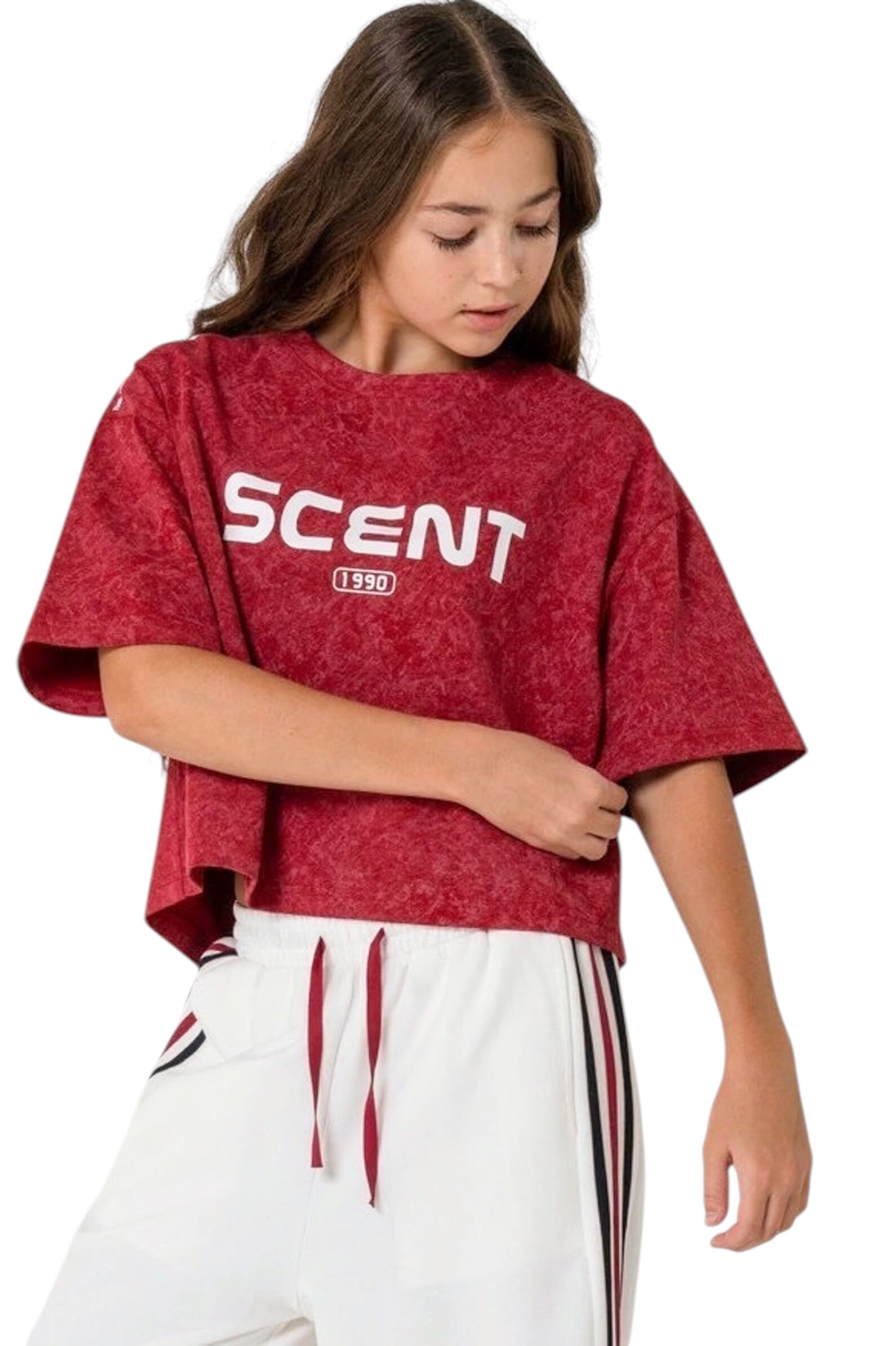 Футболка дев. АРТ.XS261691,крас,хл