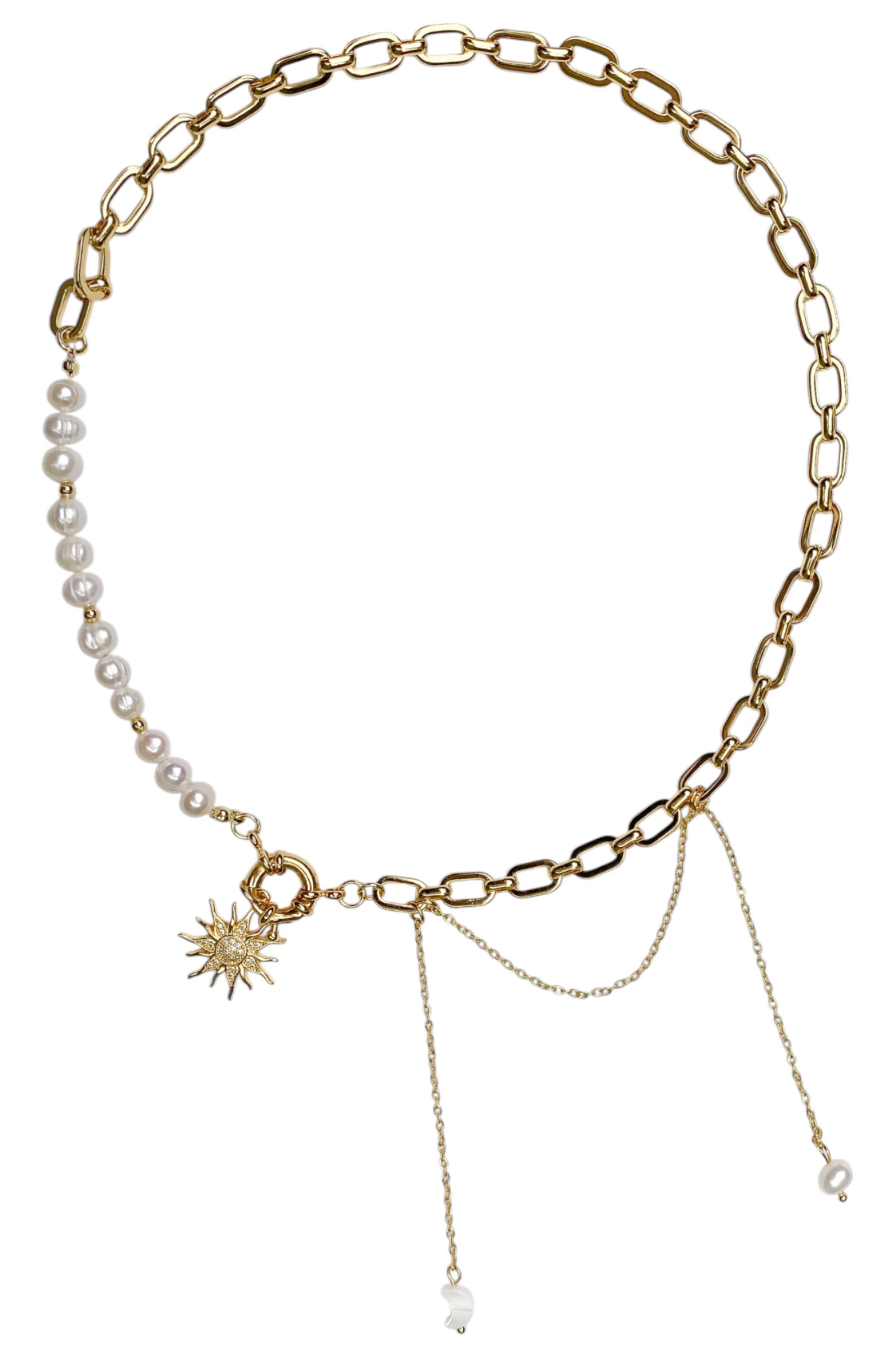 Колье АРТ.J.341,зол-бел