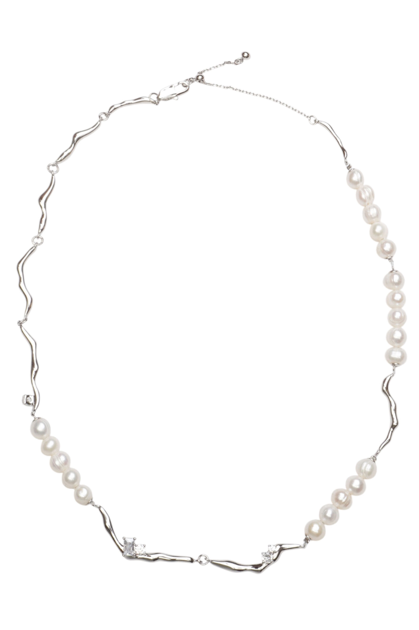 Колье АРТ.J.343,сереб-бел