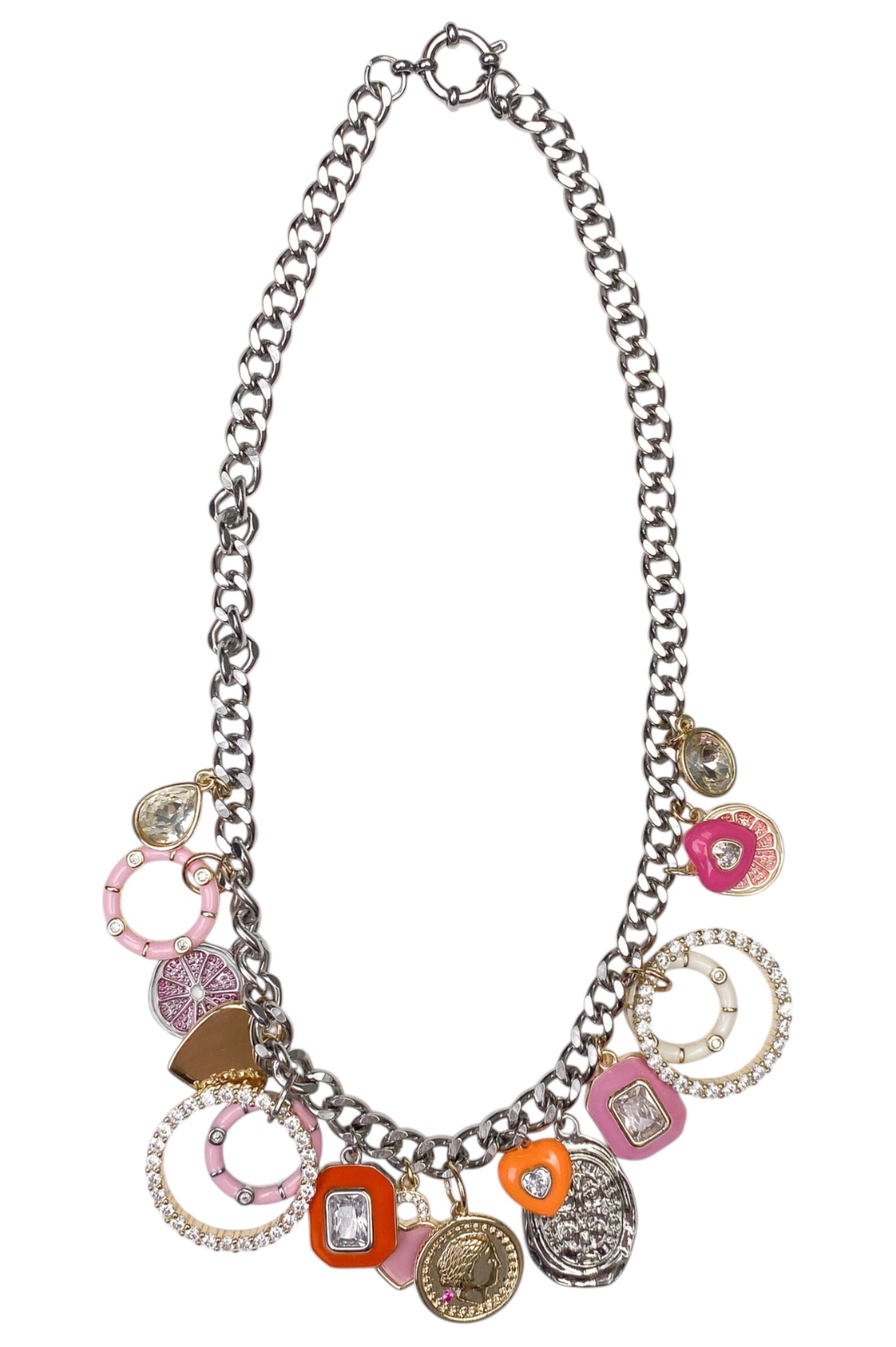 Колье АРТ.J.357,роз-оранж