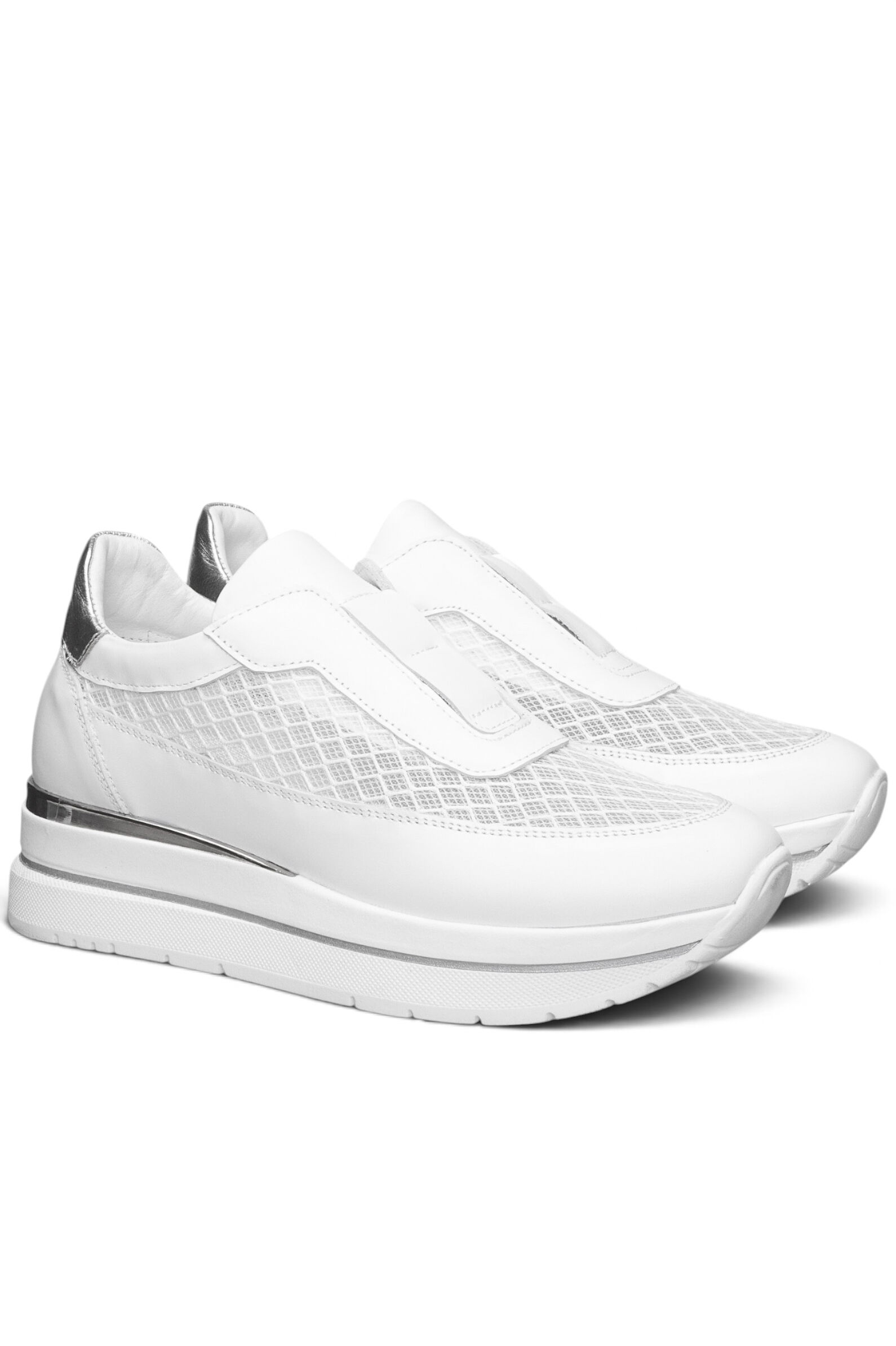 Кроссовки жен. АРТ.26YA-0067,бел,н.к-тек/н.к-тек