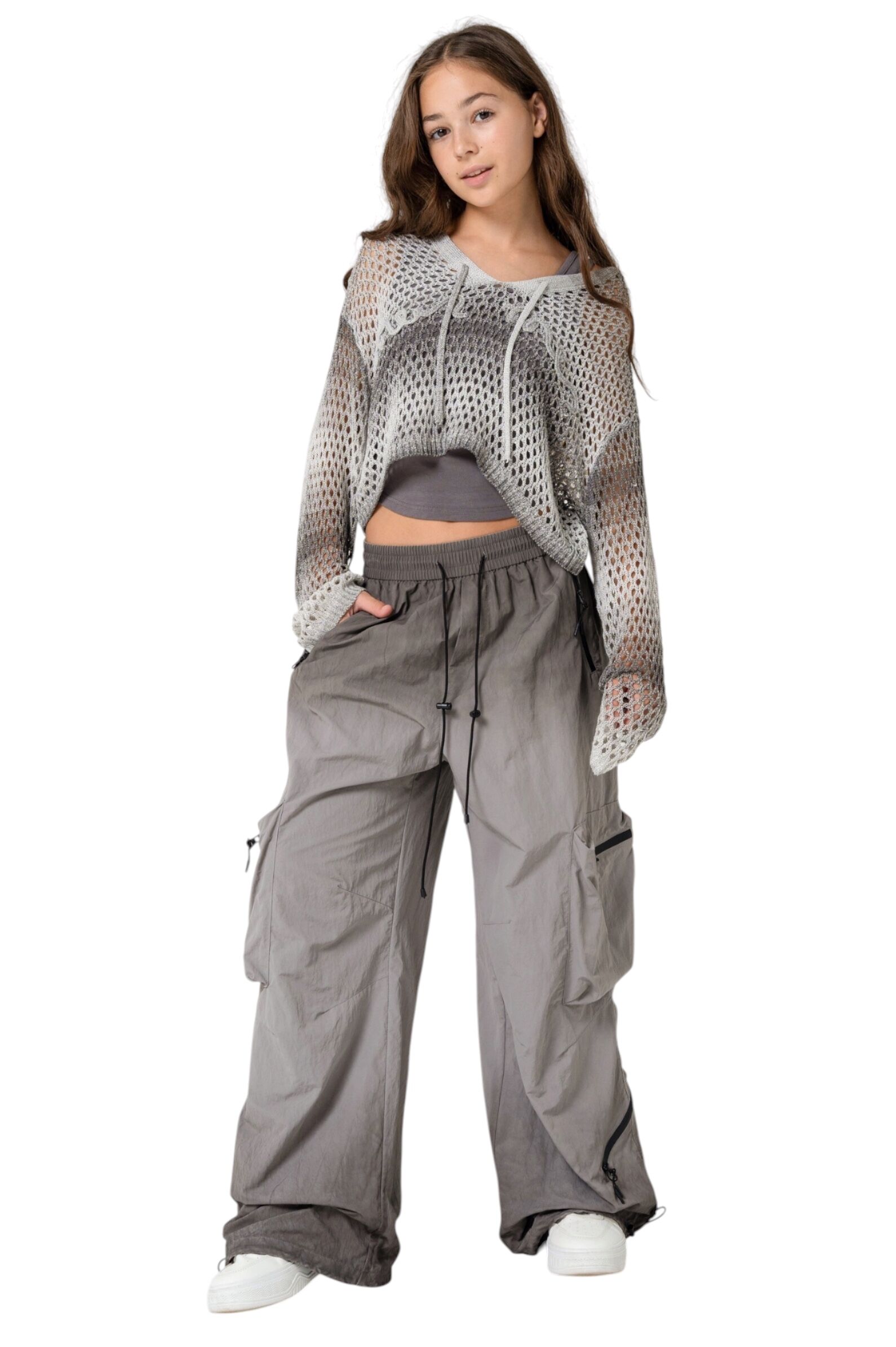 Майка-Сетка АРТ.XS262010,сер,хл-эл/пэ-хл