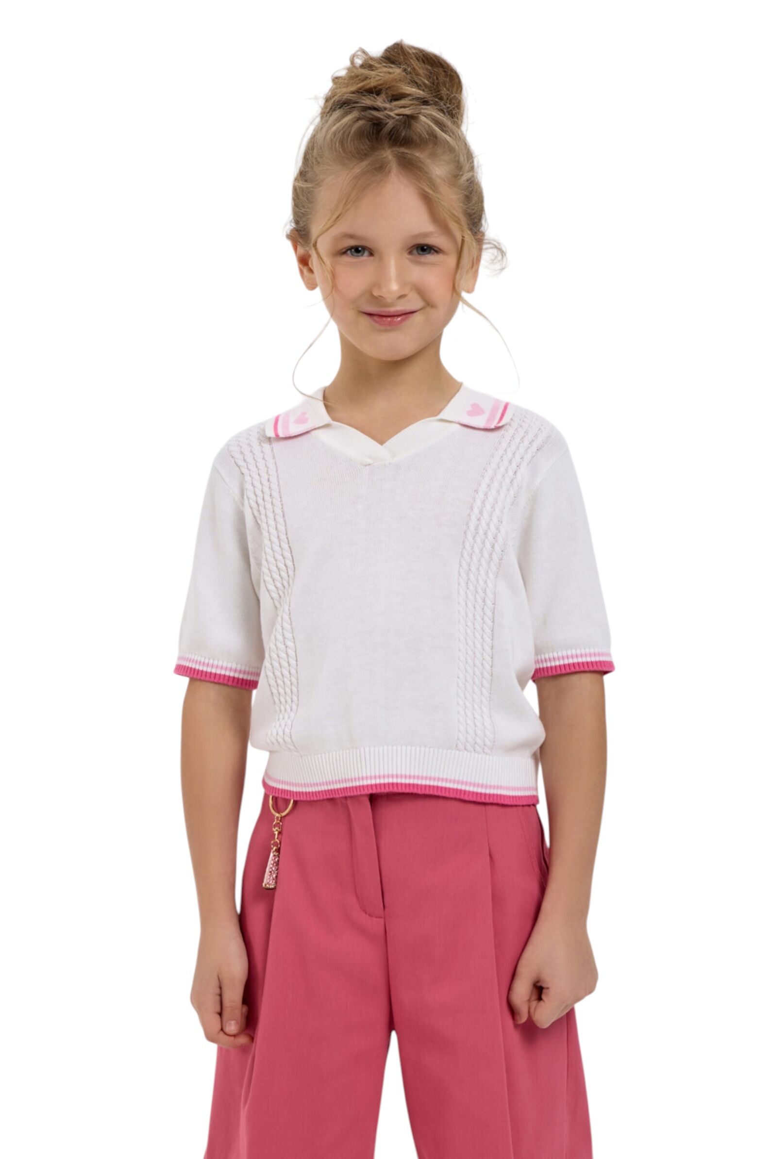 Поло дев. АРТ.27.136,мол-роз,вис-хл