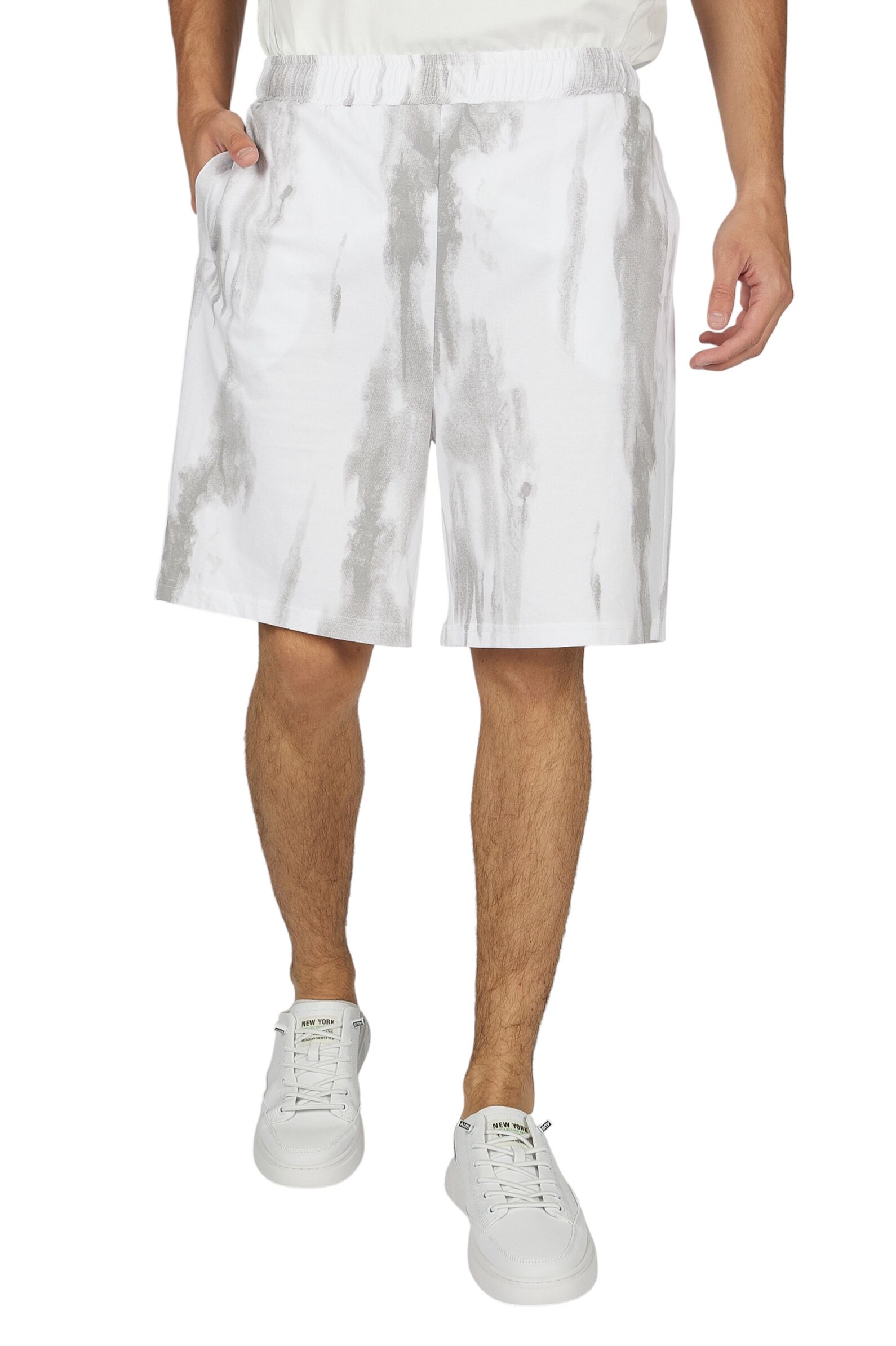 Шорты АРТ.B-TR36028,бел-сер,хл-эл